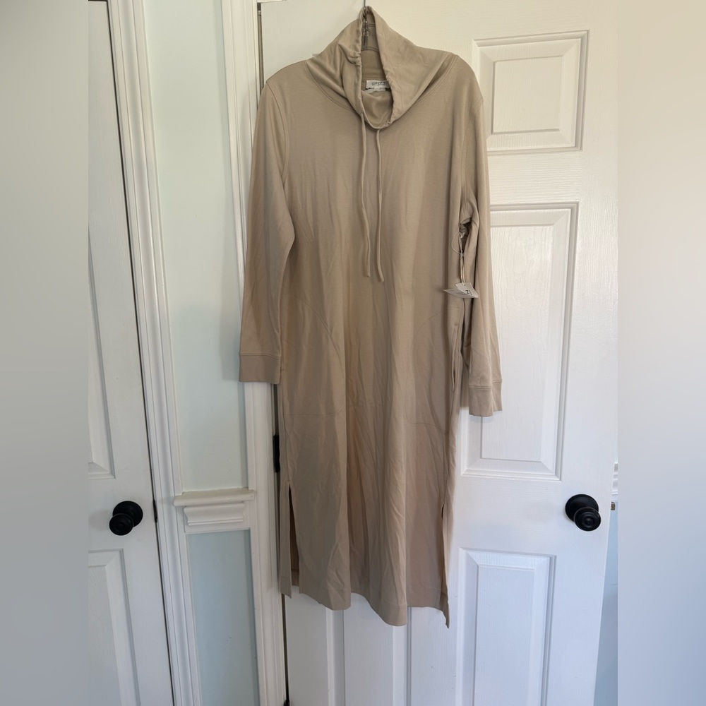 Haven Well Within Tan Cowl Neck Long Sleeve Dress new with tags
